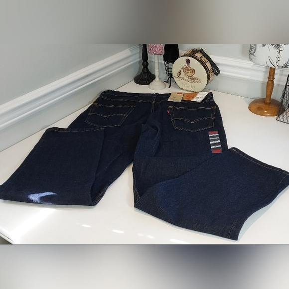 Levi's Dark Wash 550 Relaxed Fit Tapered Leg Jeans NWT - Picture 8 of 8